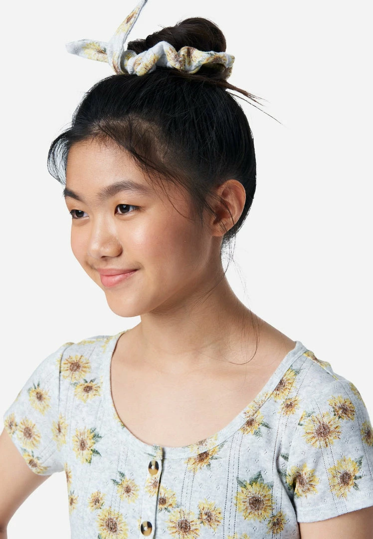 Adjmi Floral Henley Top & Hair Tie 5 Adjmi Floral Henley Top & Hair Tie