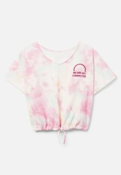 Adjmi Tops Graphic Drawstring Scoop-Neck Tee