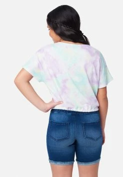 Adjmi Graphic Drawstring Scoop-Neck Tee Tops