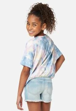 Adjmi Tops Graphic Drawstring Scoop-Neck Tee