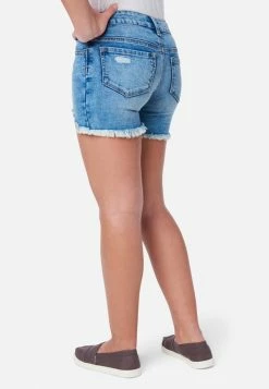 Adjmi Button-Up Midi Denim Shorts