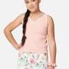 Adjmi Tops Ribbed V-Neck Tank & Hair Tie 2 Adjmi Tops Ribbed V-Neck Tank & Hair Tie