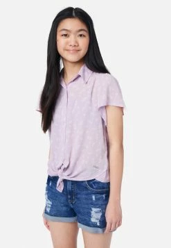 Adjmi Tops Patterned Button-Up Top