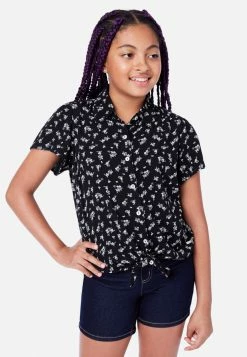 Adjmi Patterned Button-Up Top