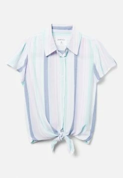 Adjmi Tops Patterned Button-Up Top