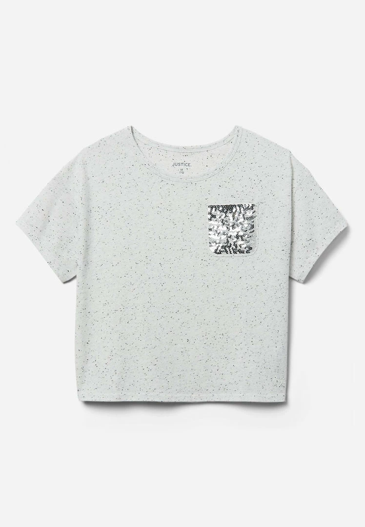 Adjmi Tops Sequin-Accent Crewneck Tee 3 Adjmi Tops Sequin-Accent Crewneck Tee