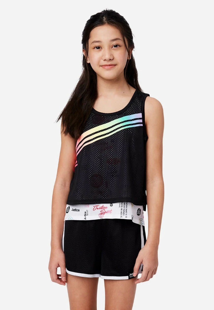 Adjmi J Sport Patterned Mesh Layered Tank 3 Adjmi J Sport Patterned Mesh Layered Tank