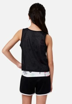 Adjmi J Sport Patterned Mesh Layered Tank