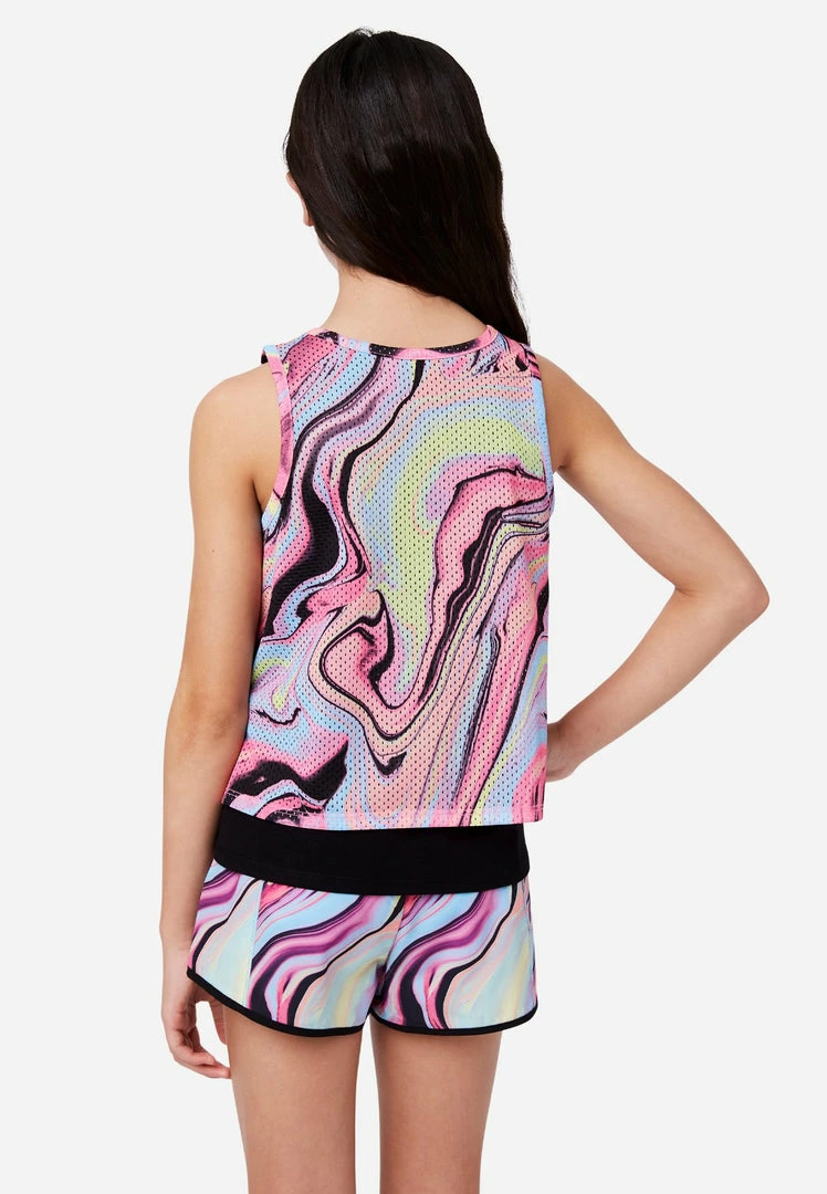 Adjmi J Sport Patterned Mesh Layered Tank Tops 4 Adjmi J Sport Patterned Mesh Layered Tank Tops