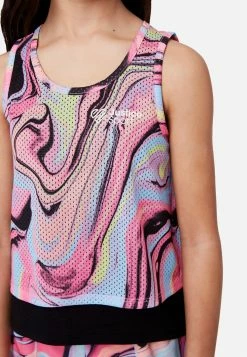 Adjmi J Sport Patterned Mesh Layered Tank Tops 8 Adjmi J Sport Patterned Mesh Layered Tank Tops