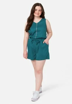 Adjmi V-Neck Zip Romper