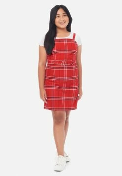 Adjmi Belted Layered Plaid Dress Dresses & Jumpsuits