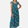 Adjmi Patterned Smocked Maxi Dress