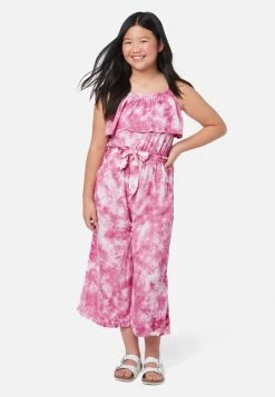 Adjmi Tie-Dye Ruffle Jumpsuit Dresses & Jumpsuits