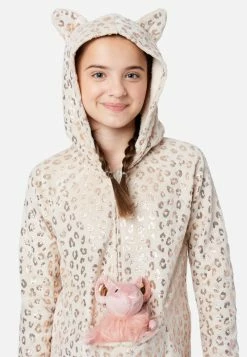 Komar Plush Zip-Front Footless Pajamas Plus Sizes