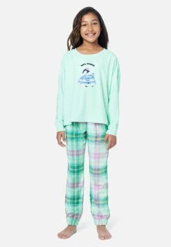 Komar Graphic & Patterned Pajama Set