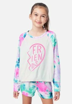 Komar Plus Sizes Graphic & Patterned Raglan Pajama Set