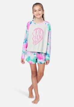 Komar Plus Sizes Graphic & Patterned Raglan Pajama Set