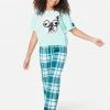KOMAR Plus Sizes Graphic & Plaid Pajama Set 1 KOMAR Plus Sizes Graphic & Plaid Pajama Set