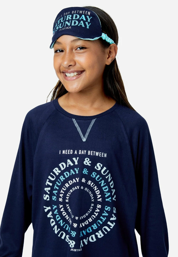 Komar Graphic Raglan & Patterned Pajama Set Plus Sizes 5 Komar Graphic Raglan & Patterned Pajama Set Plus Sizes