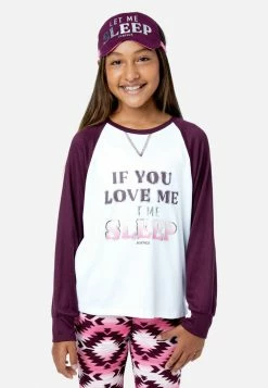 Komar Graphic Raglan & Patterned Pajama Set