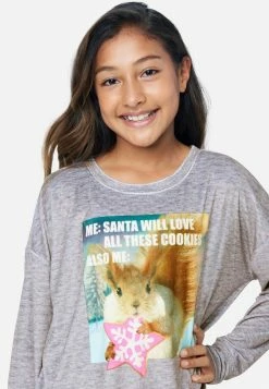 Komar Graphic & Patterned Pajama Set Plus Sizes