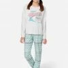 Komar Graphic & Patterned Pajama Set