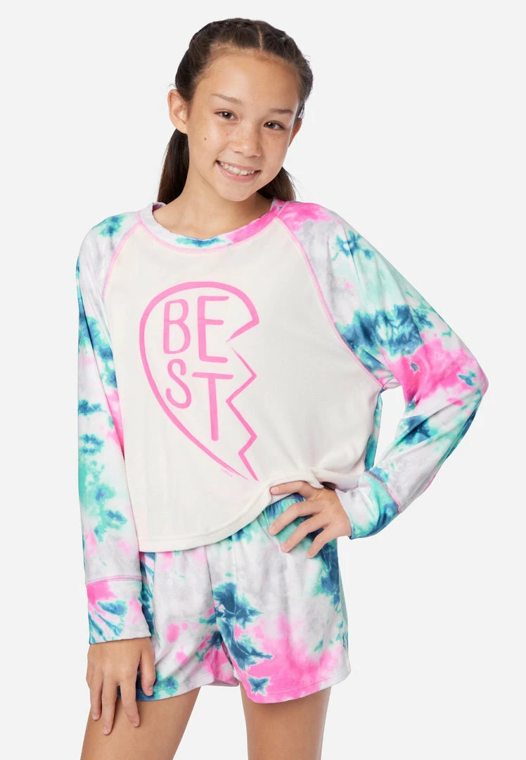 Komar Graphic & Patterned Raglan Pajama Set Plus Sizes 3 Komar Graphic & Patterned Raglan Pajama Set Plus Sizes