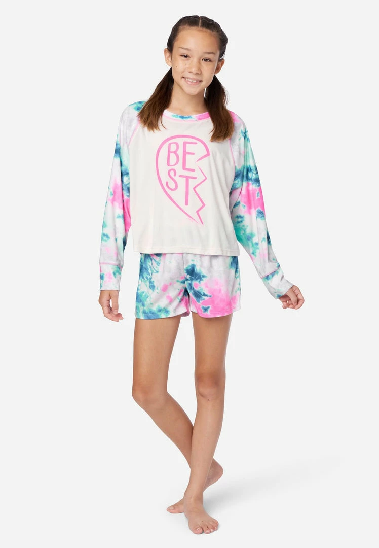 Komar Graphic & Patterned Raglan Pajama Set Plus Sizes 5 Komar Graphic & Patterned Raglan Pajama Set Plus Sizes