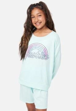 KOMAR Fleece Pajama Short Set Plus Sizes