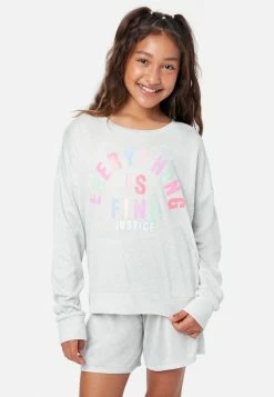 KOMAR Plus Sizes Fleece Pajama Short Set