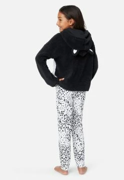 KOMAR Plus Sizes Faux Sherpa Kitten Pajama Set