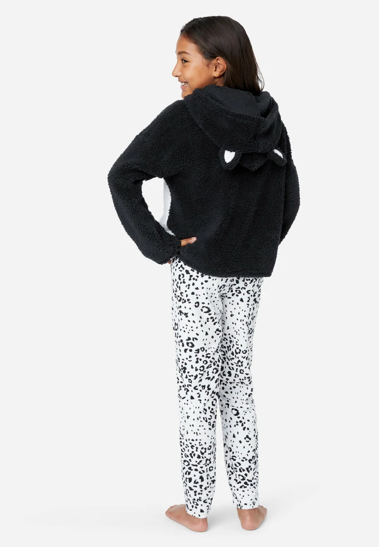 KOMAR Plus Sizes Faux Sherpa Kitten Pajama Set 4 KOMAR Plus Sizes Faux Sherpa Kitten Pajama Set