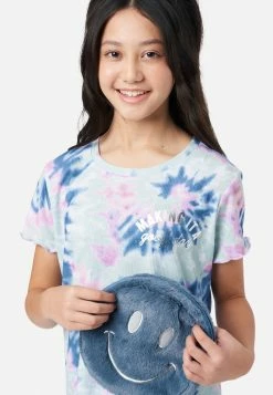 KOMAR Plus Sizes Tie-Dye Shorts Pajama Set