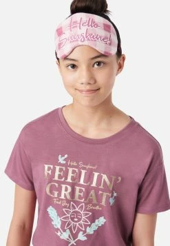 KOMAR Graphic & Patterned Pajama Set Plus Sizes