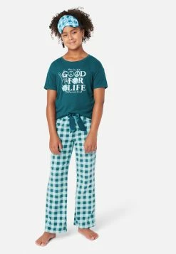 KOMAR Graphic & Patterned Pajama Set Plus Sizes