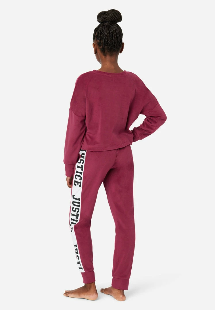 KOMAR Plus Sizes Color Block Fleece Shorts And Pants Pajama Set 7 KOMAR Plus Sizes Color Block Fleece Shorts And Pants Pajama Set