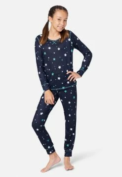 Komar Patterned Raglan Pajama Set