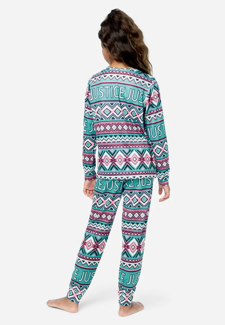 Komar Plus Sizes Patterned Henley Pajama Set 4 Komar Plus Sizes Patterned Henley Pajama Set