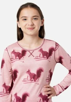 Komar Patterned Henley Pajama Set Plus Sizes