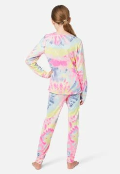 Komar Patterned Raglan Pajama Set Plus Sizes