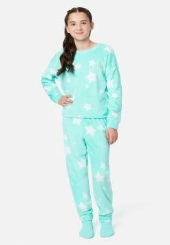 Komar Plus Sizes Plush Patterned Pajama Set