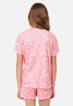 KOMAR Plus Sizes Patterned Shorts Pajama Set