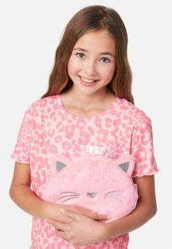 KOMAR Plus Sizes Patterned Shorts Pajama Set