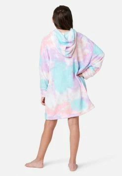 Komar Sleepwear Patterned Hooded Oversized Sleep Shirt