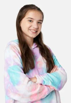 Komar Sleepwear Patterned Hooded Oversized Sleep Shirt