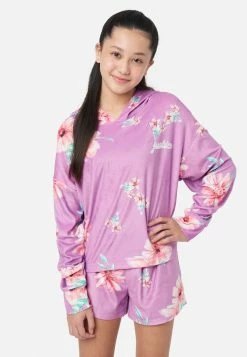 KOMAR Sweatshirt & Shorts Pajama Set Plus Sizes