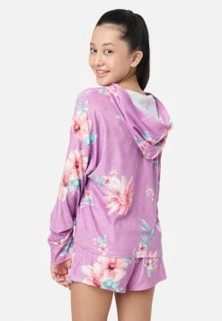 KOMAR Sweatshirt & Shorts Pajama Set Plus Sizes