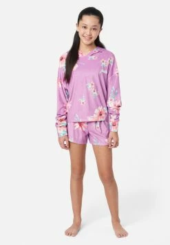 KOMAR Sweatshirt & Shorts Pajama Set Plus Sizes