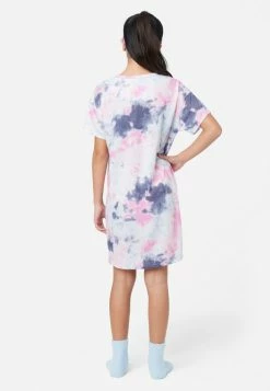 KOMAR Tie-Dye Sleep Shirt Set Plus Sizes